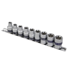 Set 9 tubulare torx scurte 1/2" x E10 E24 CRV Topmaster Profesional
